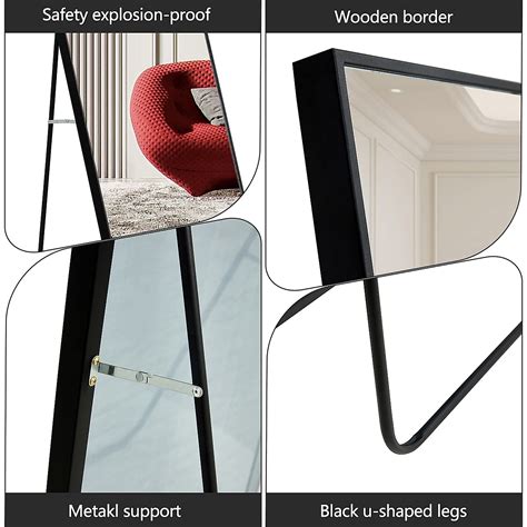 WIIS' IDEA 60x17 Full Length Mirror | Durable Solid Wood Frame