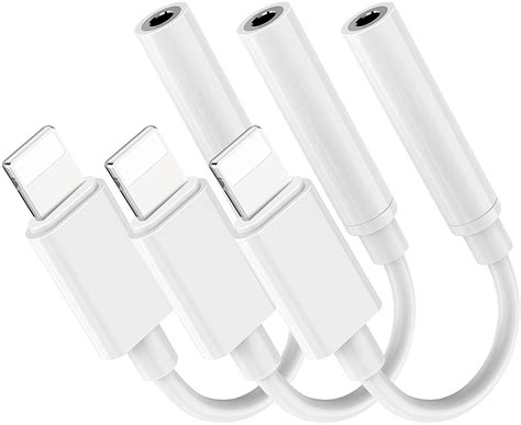 3Pack Lightning to 3.5 mm Headphone Jack Adapter, [Apple MFi Certified ...