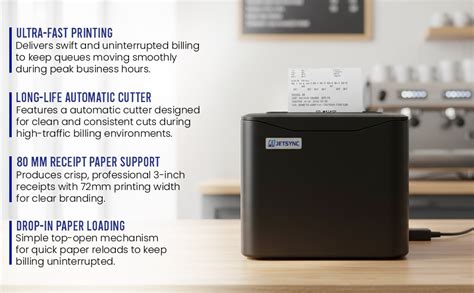Jetsync JSC-8380 80mm Thermal Receipt Printer with Auto Cutter | High ...