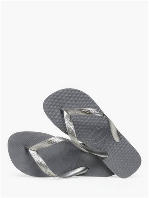 Havaianas Metallic Flip Flops, Silver