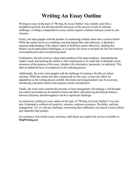 Image result for Essay-Writing Outline