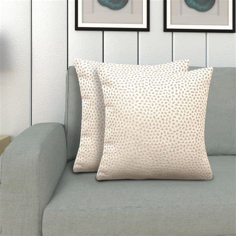Buy Fiesta Velvet Beige Textured Cushion Cover- Set of 2 from Home ...