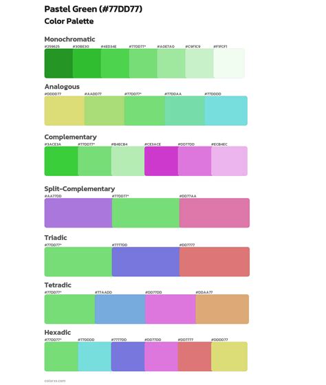 Pastel Green Color Palette Names at Alana Mcgovern blog