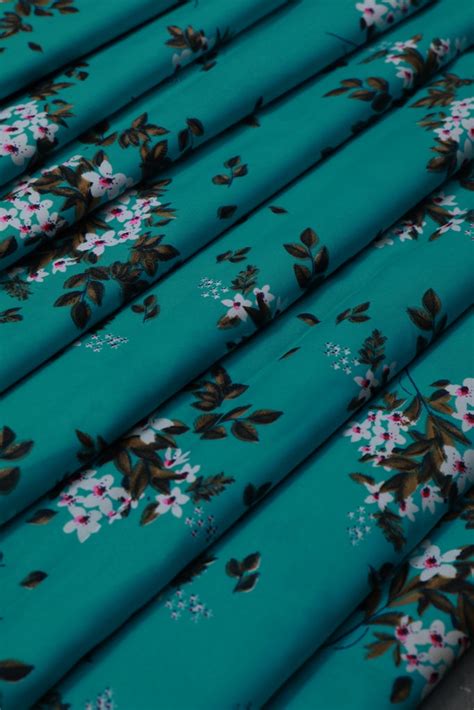 Green & Black Floral Crepe Fabric – Navya Dachepally
