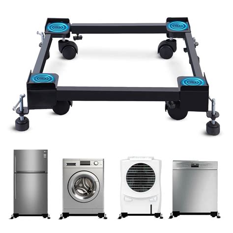Robustt Washing Machine Stand- Adjustable Metal Trolley with Wheels for ...