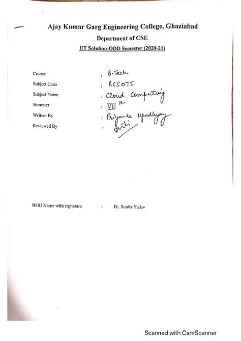 Cloud Computing Overview and Key Concepts - RCS-075 UT Semester 20-21 ...