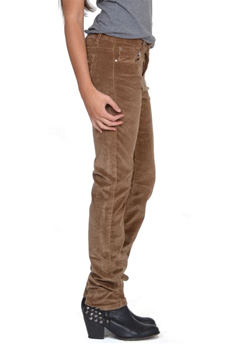 New Ladies Womens Slim Skinny Stretch Cords Light Brown Corduroy ...
