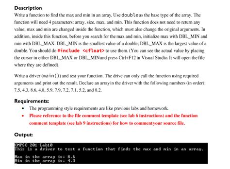 Find Min and Max Number in Array Using Friend Function in C 的图像结果