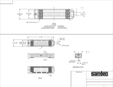 SEAF-xx-xx.x-xx-xx-x-A-xx-K-TR Drawing Datasheet by Samtec Inc. | Digi ...