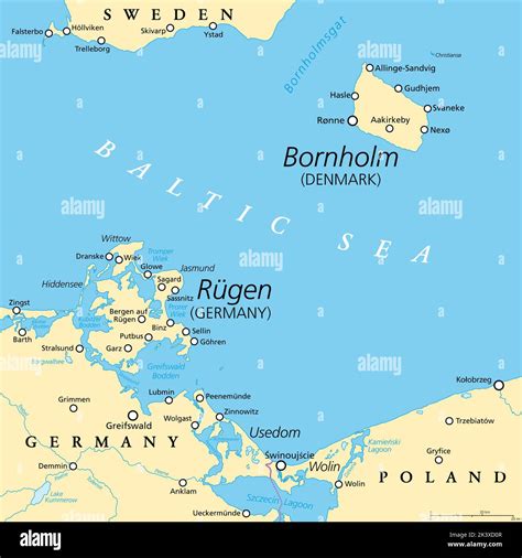 Map Of Bornholm Denmark