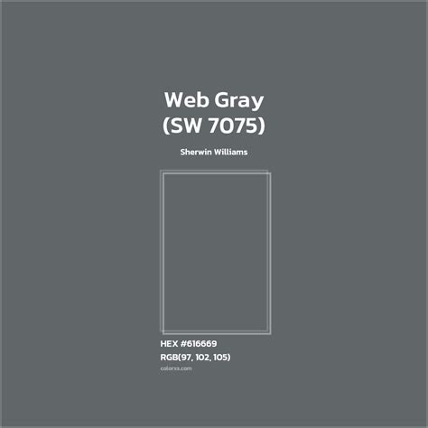 Sherwin Williams Web Gray (SW 7075) Paint - color codes, matching ...