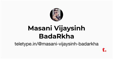 Masani Vijaysinh BadaRkha — Teletype