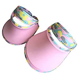 Parent Child Hat, Aniwon 2PCS Adjustable Visor Wide Brim UV Protection ...