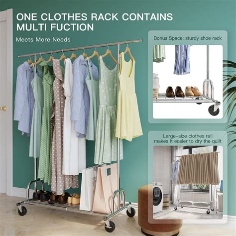 Buy Raybee Clothes Rack Heavy Duty Clothing Racks for Hanging Clothes ...