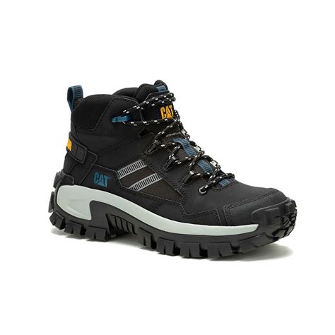 Caterpillar Boots Sale India - Invader Mid Vent Composite Toe Men Black