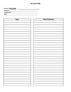 Key Audit - Fill Online, Printable, Fillable, Blank | pdfFiller