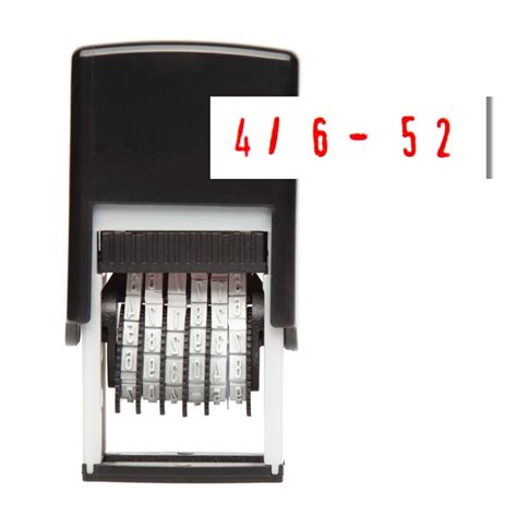 Self-Inking Rubber Number Stamp, Numbering Stamp, Creative 6 Digits ...