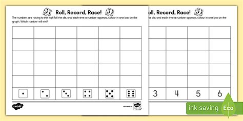 Kindergarten Dice Roll and Record Game
