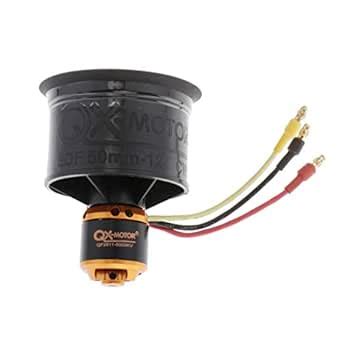CALANDIS 5-Blade 50mm Duct Fan Brushless Motor for RC EDF Jet Airplane ...