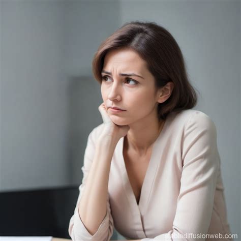 A Pensive Woman | Stable Diffusion Online