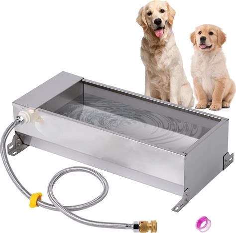 Automatic Livestock Water Trough, Stainless Steel Animal Drinking Water Bowl Dispenser with ...