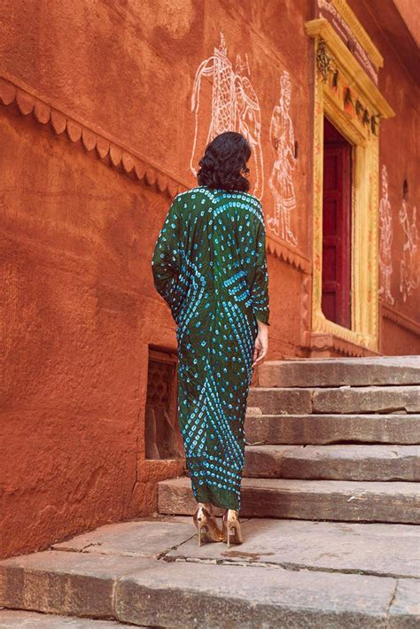 Dash and Dot - BANDHANI DRAPED KAFTAN | Online Store – dash and dot