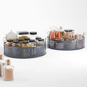 Kuber Industries 2 Pcs Metal Round Kitchen Rack Stand Organiser ...