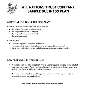 Owner Background Business Plan Example 的图像结果