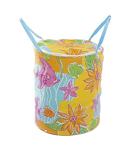 GLAMRI COLLECTION Folding Cloth Laundry Basket for Clothes, Round ...