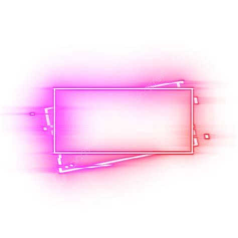 Red Pink Neon Border Rectangle Frame, Neon, Neon Border, Border PNG ...