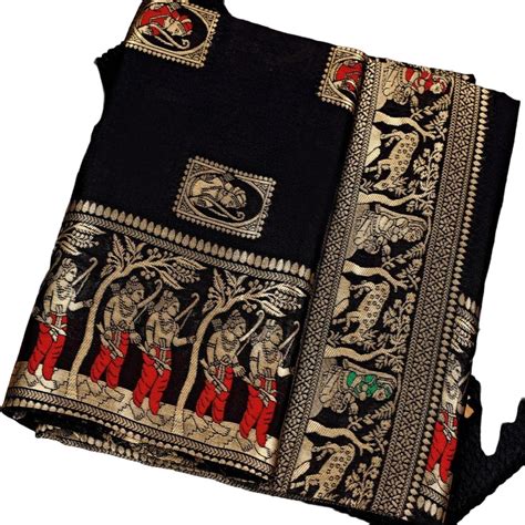 Buy NEOPOL Women's Banarasi Style Pure Kanjivaram Silk Jacquard ...