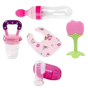 Smiley mia Spoon Bottle with Silicone Infant Teether, Pacifier, Finger ...
