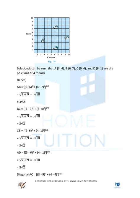 Image result for Class 10 Maths Chapter Coordinate Geometry Exercise 7.2