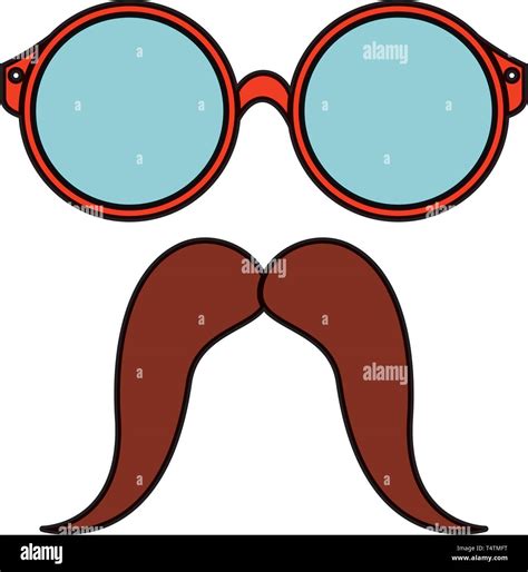 eyeglasses and mustache hipster style Stock Vector Image & Art - Alamy