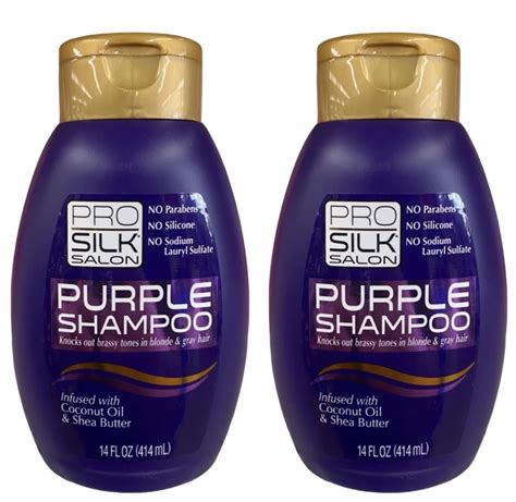 Amazon.com : PRO SILK SALON Purple Shampoo With Coconut Oil & Shea ...
