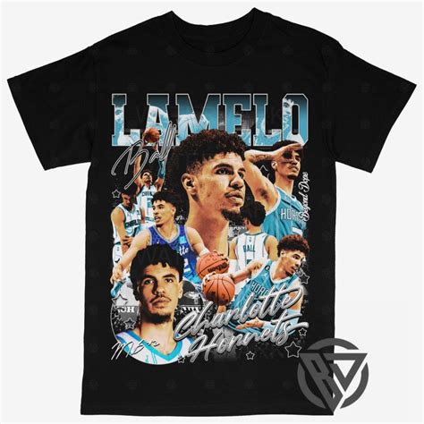 Lamelo Ball Tee Shirt Charlotte Hornets NBA Basketball (V3) | Lamelo ...