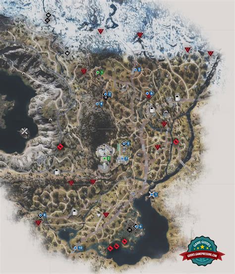 Интерактивная карта days gone со всеми отметками на русском