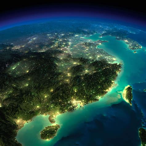 Map Of China From Space
