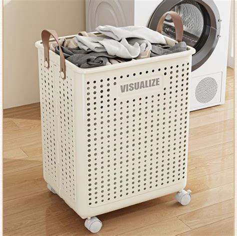 NYTRYD 52L Large Laundry Hamper with Wheels Rolling Collapsible Laundry ...