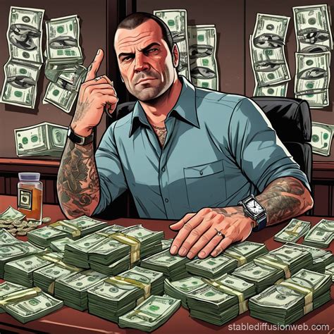 Grand Theft Auto V Style Illustration | Stable Diffusion Online