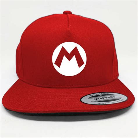 Jual Topi Snapback Distro Mario Red M Logo polos custom indonesia game ...