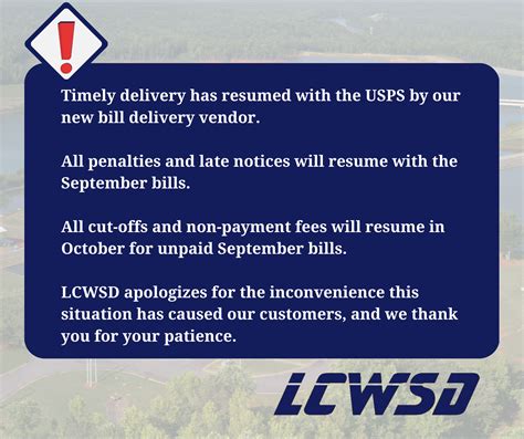 Notice - Resumption of Penalties & Cut-offs | Lancaster County Water ...