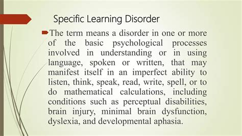 Specific learning disorder | PPTX