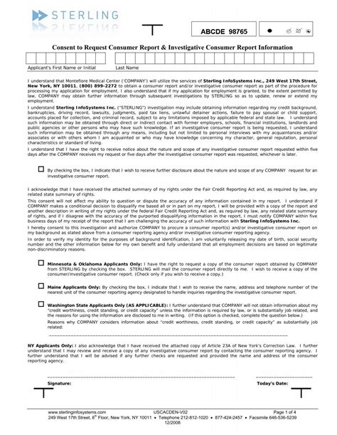 Consent to Request Consumer Report & Investigative Consumer ...