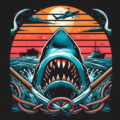 Entry #1 by digiraf07 for Title: Jaws Movie Poster Inspired T-shirt ...