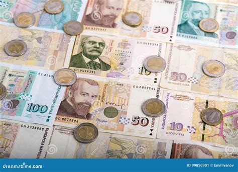 Bulgarian Currency BGN - Lev and Coins Stock Image - Image of ...