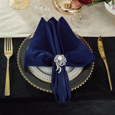 Buy Cotton Mercerised Dining Table Napkins, Set of 4, Solid Plain ...
