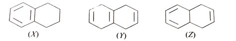 Find out correct order for heat of combustion of these compounds