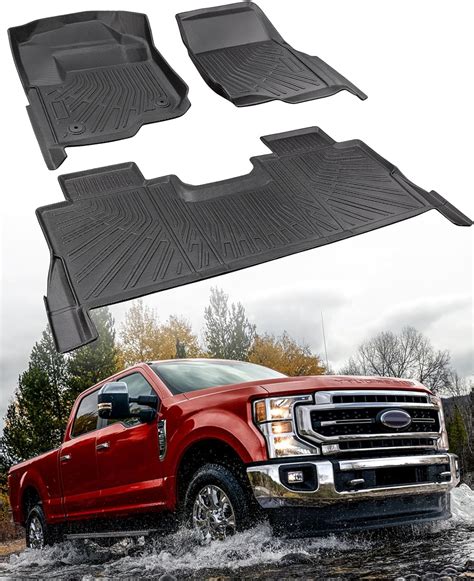 Amazon.com: CreekT All Weather Floor Mats for Ford F250/F350/F450 Super ...