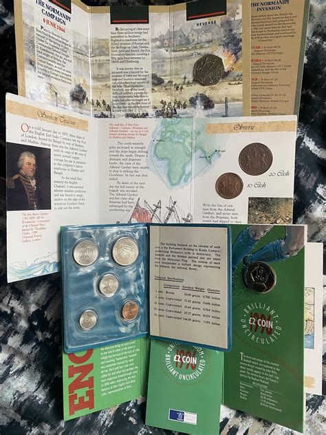 Dday 50p , 1996 £2 , shipwrecked copper cash and a malaysia mint set : r/UKcoins